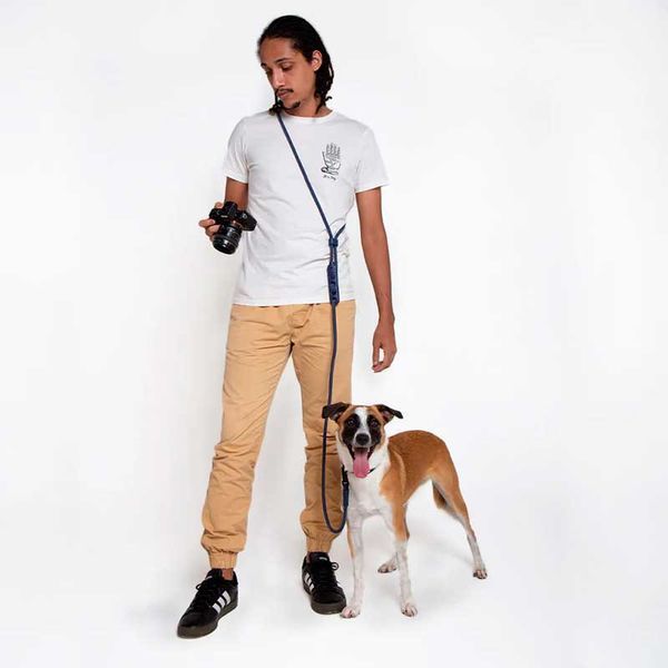 Повідець для собак Zee Dog 120 - 240 см - Dark Blue Hands-Free 395636 фото